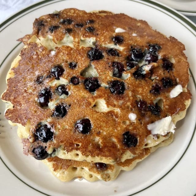 Fresh Blueberry Pancakes.