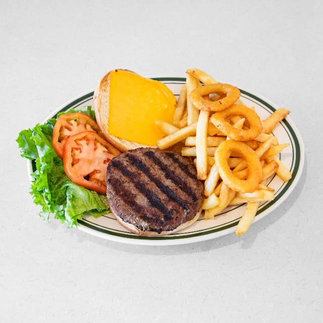 Swiss Cheese Burger Deluxe.
